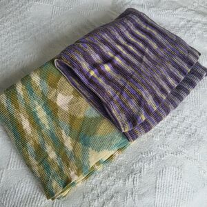 Missoni Abstract Cashmere Silk Blend Knit Shawl Scarf